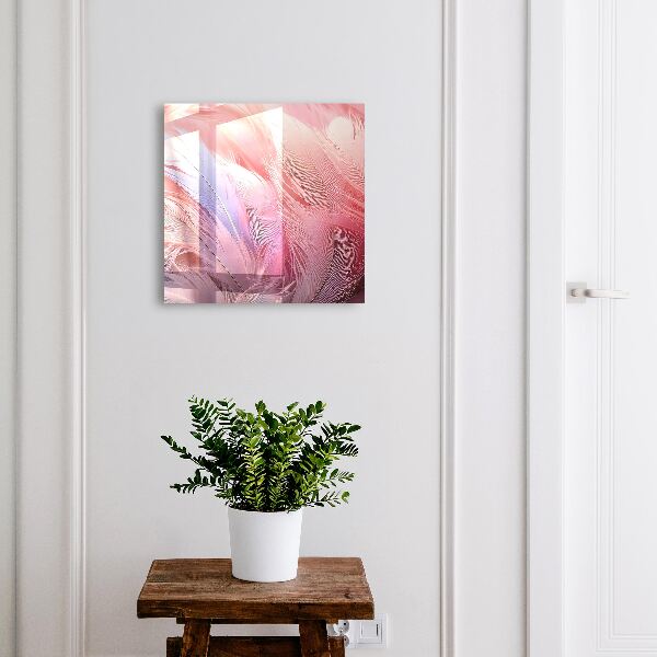 Cassetta portachiavi Bellissime piume rosa