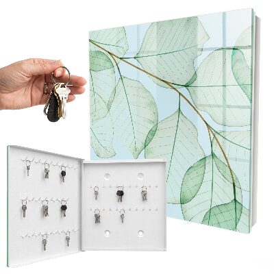 Armadietto portachiavi da parete Foglie verdi