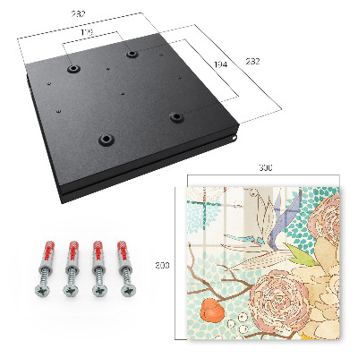 Cassetta portachiavi Fiori astratti