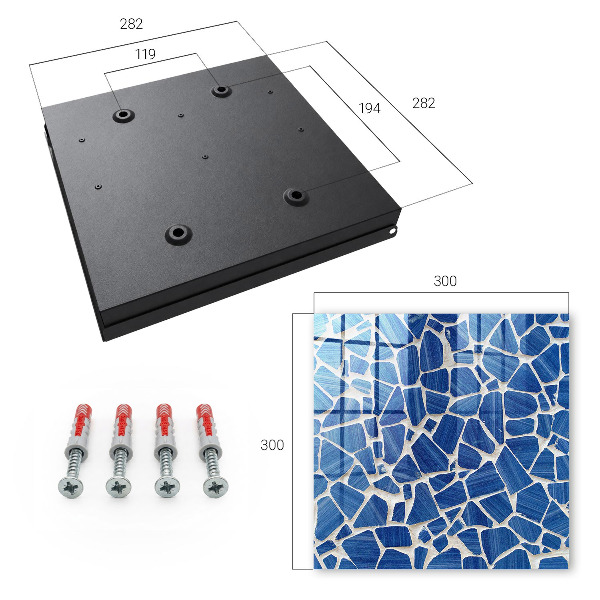 Cassetta portachiavi Mosaico blu
