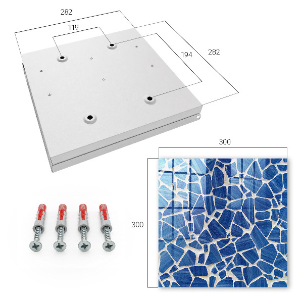 Cassetta portachiavi Mosaico blu