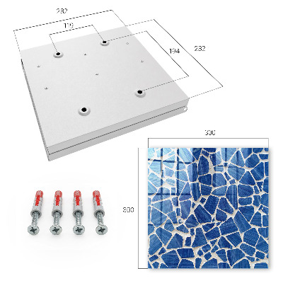 Cassetta portachiavi Mosaico blu