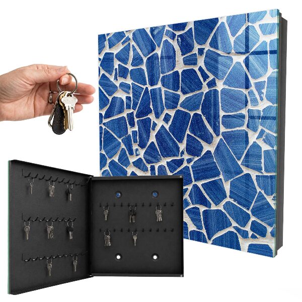 Cassetta portachiavi Mosaico blu