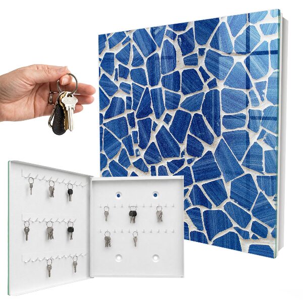 Cassetta portachiavi Mosaico blu