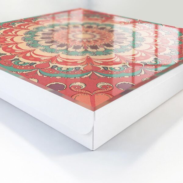 Armadietto portachiavi da parete Mandala colorato