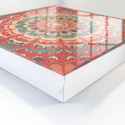 Armadietto portachiavi da parete Mandala colorato