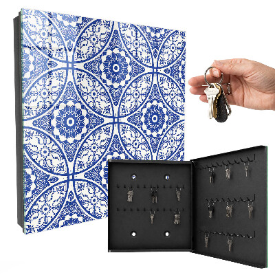 Armadietto portachiavi da parete Mosaico blu
