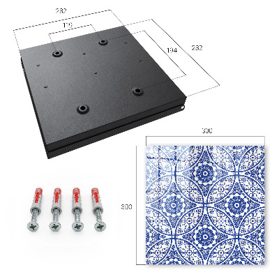 Armadietto portachiavi da parete Mosaico blu