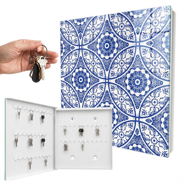Armadietto portachiavi da parete Mosaico blu