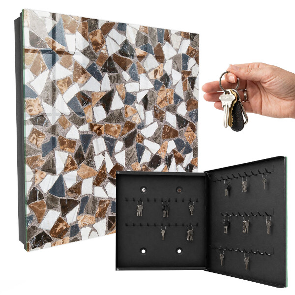 Armadietto portachiavi da parete Mosaico geometrico