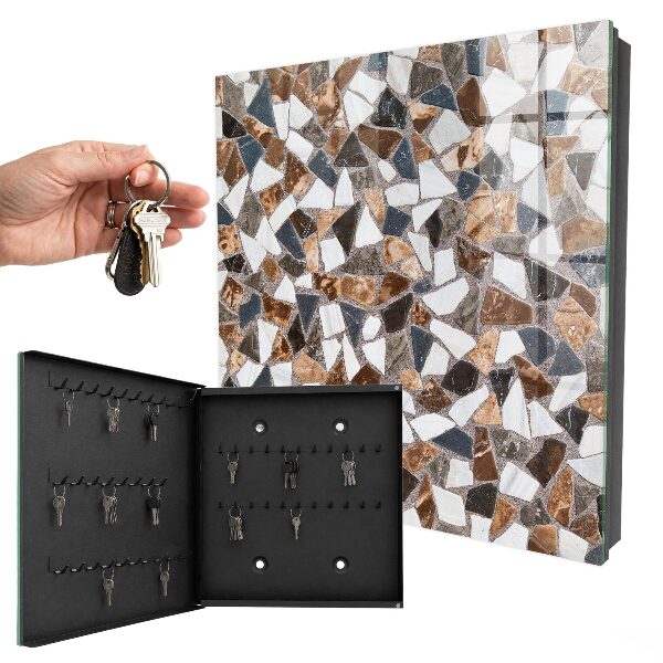 Armadietto portachiavi da parete Mosaico geometrico