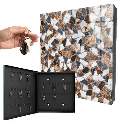 Armadietto portachiavi da parete Mosaico geometrico