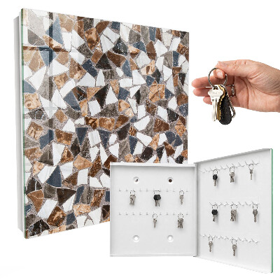 Armadietto portachiavi da parete Mosaico geometrico