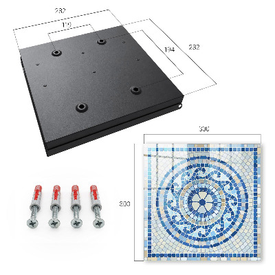Cassetta portachiavi Mosaico geometrico