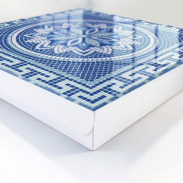 Armadietto portachiavi da parete Mosaico blu