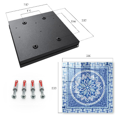 Armadietto portachiavi da parete Mosaico blu