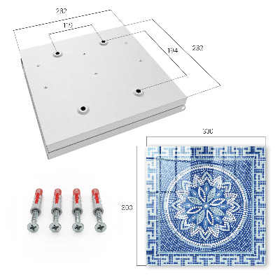 Armadietto portachiavi da parete Mosaico blu