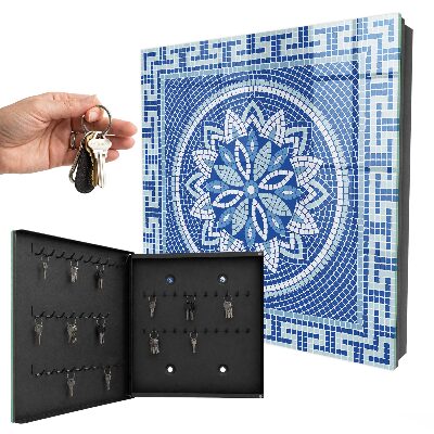 Armadietto portachiavi da parete Mosaico blu
