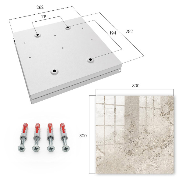 Cassetta portachiavi da muro Texture beige