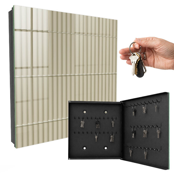 Armadietto portachiavi da parete Strisce beige