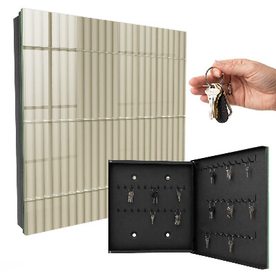 Armadietto portachiavi da parete Strisce beige