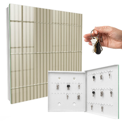 Armadietto portachiavi da parete Strisce beige
