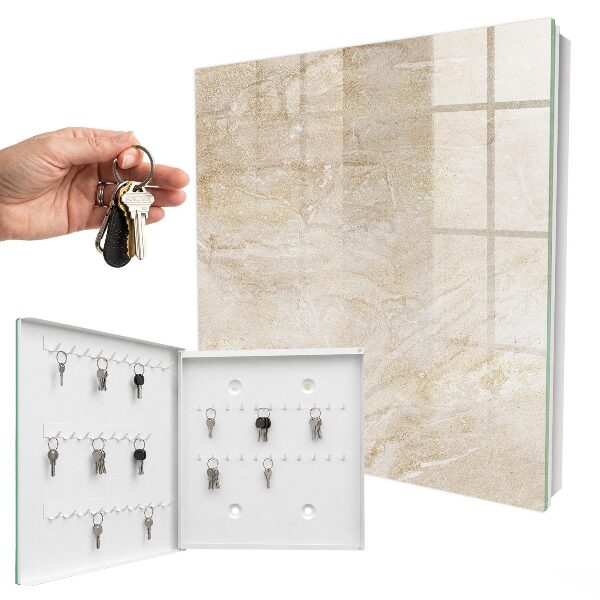 Cassetta portachiavi da muro Marmo beige