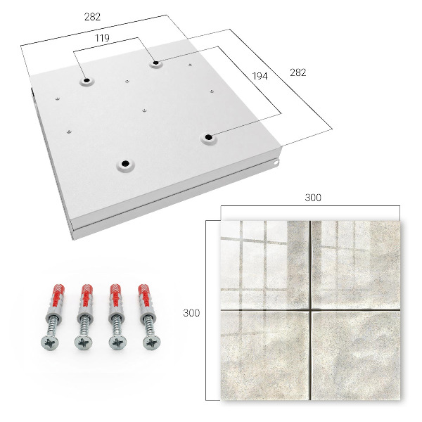 Cassetta portachiavi Piastrelle beige