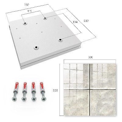 Cassetta portachiavi Piastrelle beige