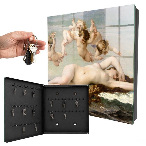 Armadietto portachiavi da parete La nascita di Venere di Alexandre Cabanel