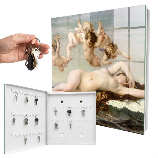 Armadietto portachiavi da parete La nascita di Venere di Alexandre Cabanel