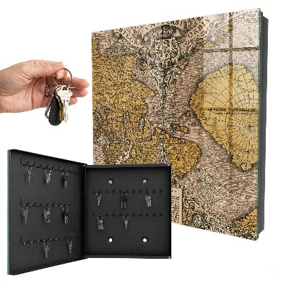 Cassetta portachiavi da muro Vecchia mappa
