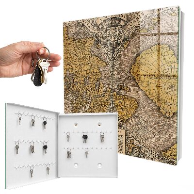 Cassetta portachiavi da muro Vecchia mappa