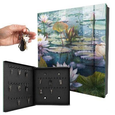 Armadietto portachiavi da parete Fiori d'acqua