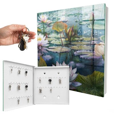 Armadietto portachiavi da parete Fiori d'acqua