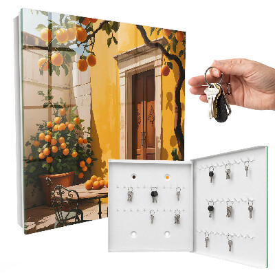Armadietto portachiavi da parete Terrazza arancione