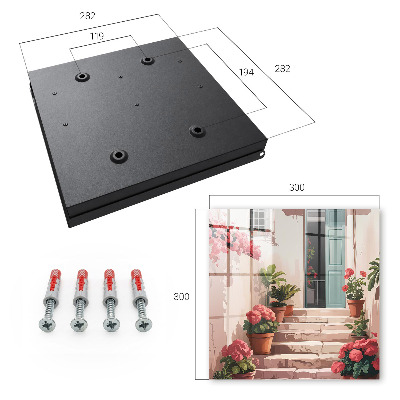 Cassetta portachiavi Scale a forma di fiore