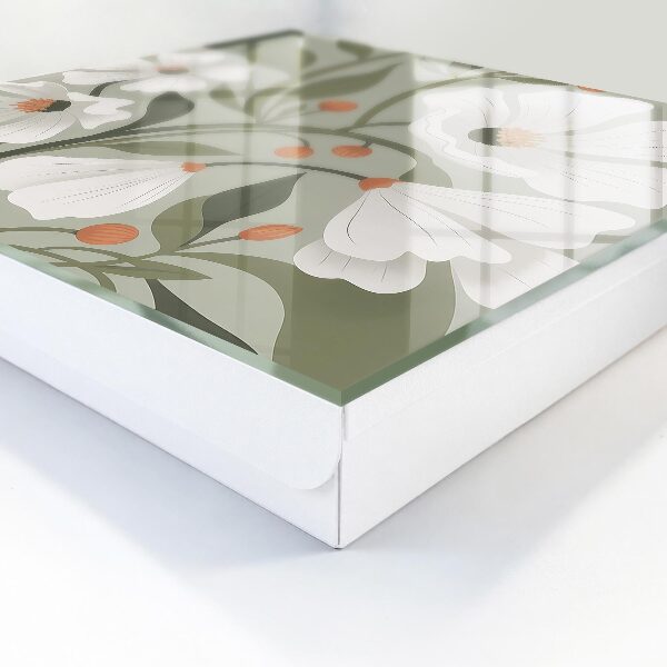 Cassetta portachiavi da muro Fiori beige
