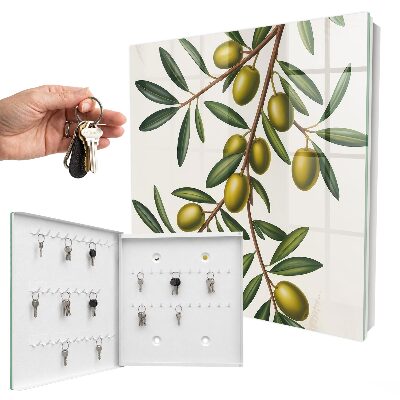 Cassetta portachiavi da muro Olive su un ramo