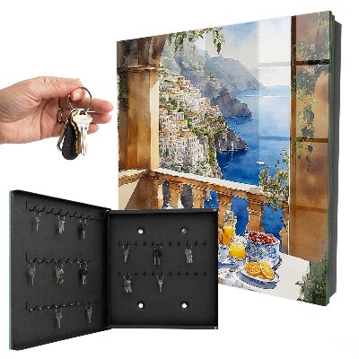 Cassetta portachiavi da muro Colazione in terrazza