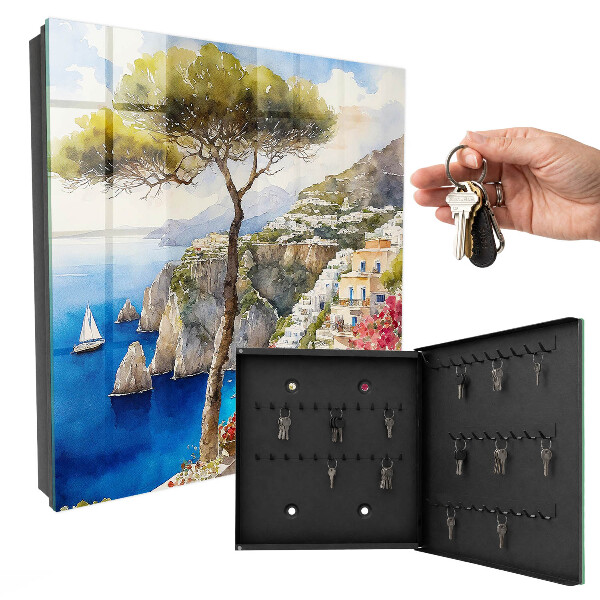 Armadietto portachiavi da parete Paese mediterraneo