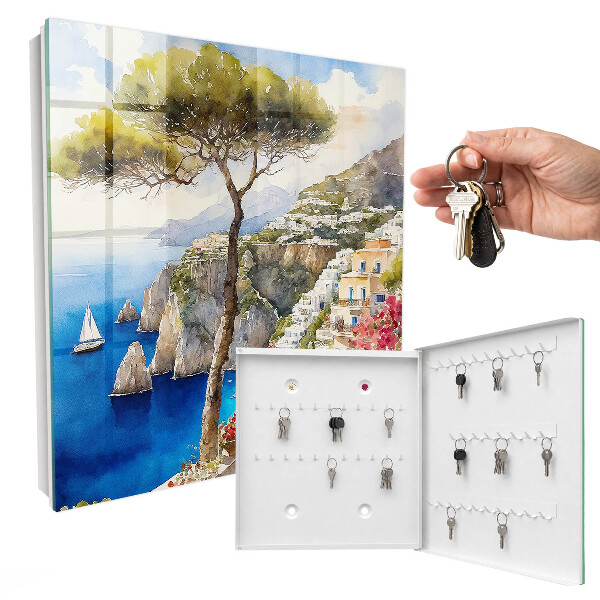 Armadietto portachiavi da parete Paese mediterraneo
