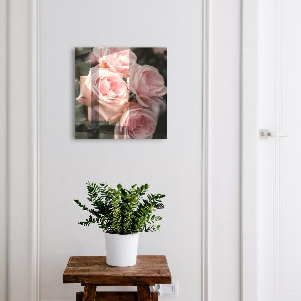 Cassetta portachiavi da muro Rose rosa