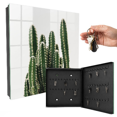Armadietto portachiavi da parete Cactus verdi