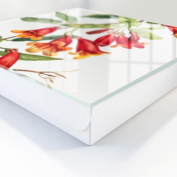 Cassetta portachiavi Fiori rossi