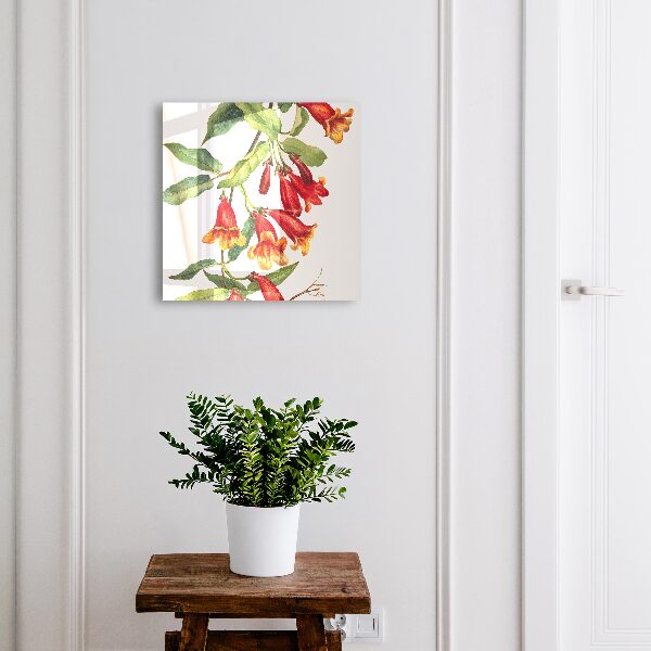 Cassetta portachiavi Fiori rossi