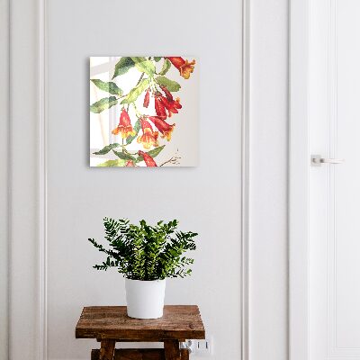 Cassetta portachiavi Fiori rossi