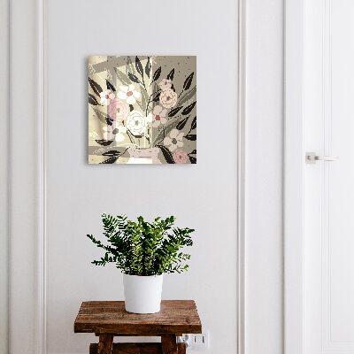 Armadietto portachiavi da parete Composizione floreale