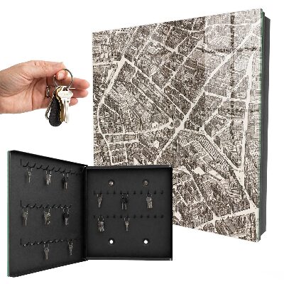 Cassetta portachiavi da muro Mappa della città