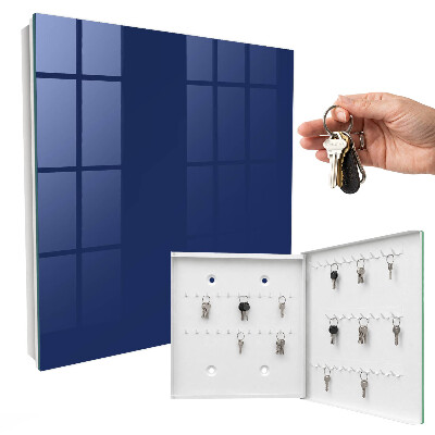 Cassetta portachiavi da muro Blu navy acceso